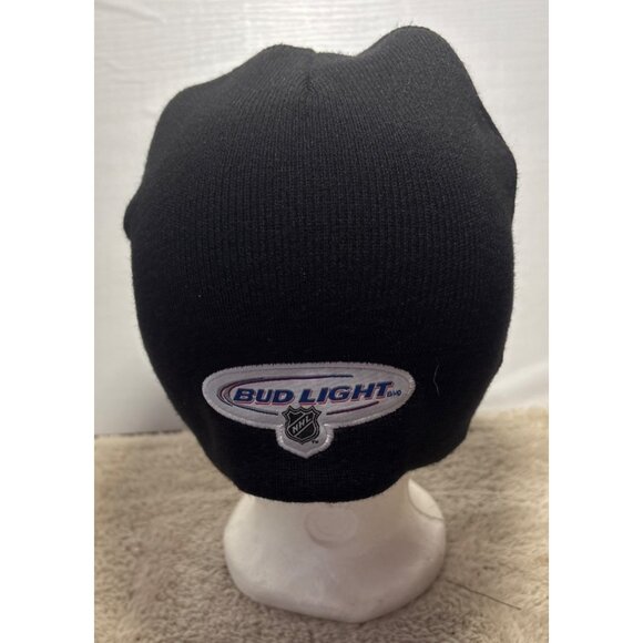 NHL Carolina Huricanes Bud Light Black Beanie Hat Winter Cap Hockey - Picture 3 of 7